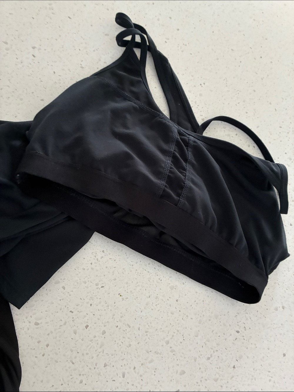 Fabletics Black Strappy Racerback Tank - Picture 4 of 4